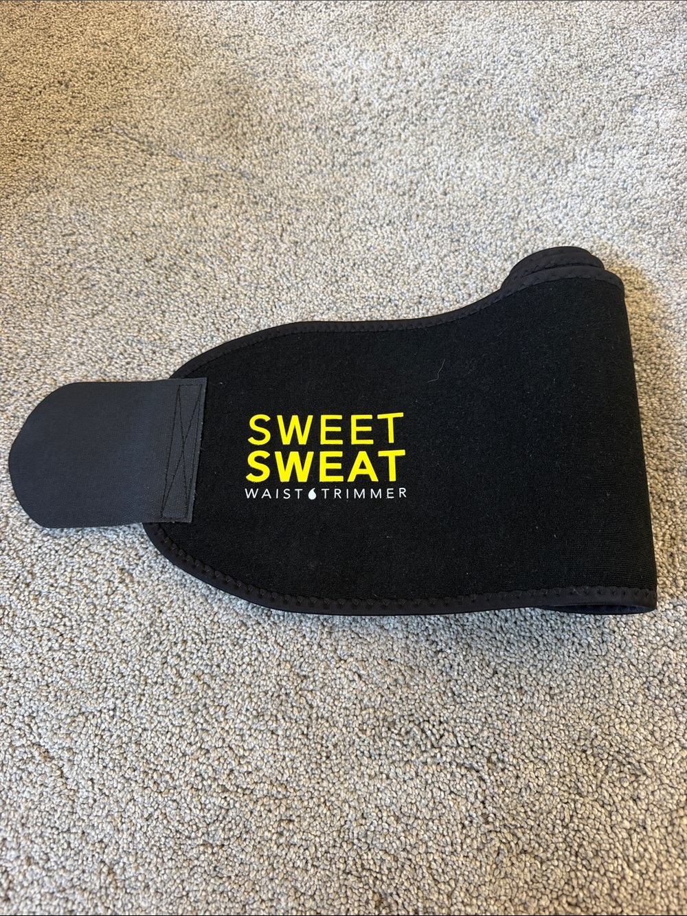 Sweet Sweat Black Waist Trimmer - Thermal Neoprene Support